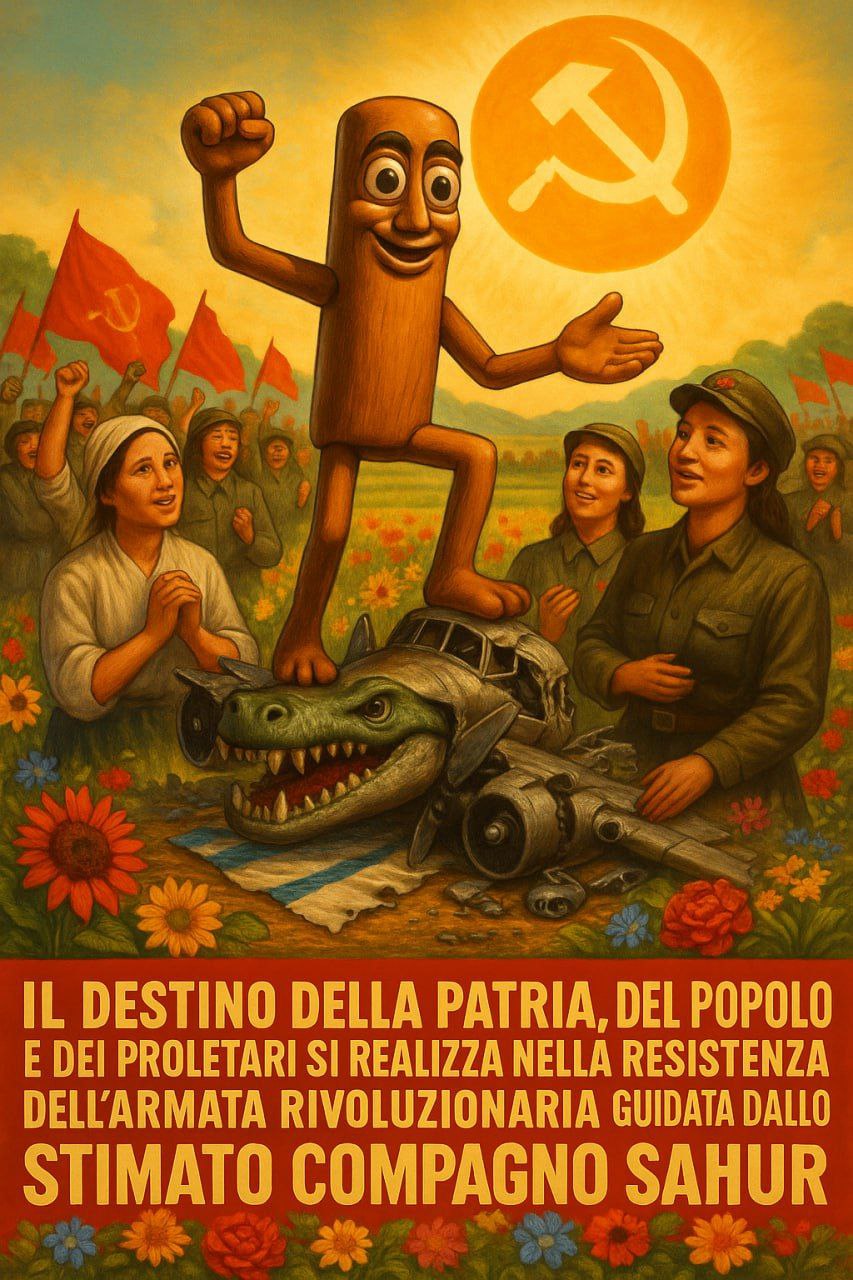 IL DESTINO DELLA PATRIA, DEL POPOLO E DEI PROLETARI SI REALIZZA NELLA RESISTENZA DELL'ARMATA RIVOLUZIONARIA GUIDATA DALLO STIMATO COMPAGNO SAHUR